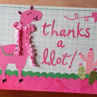Llama Thank You Card