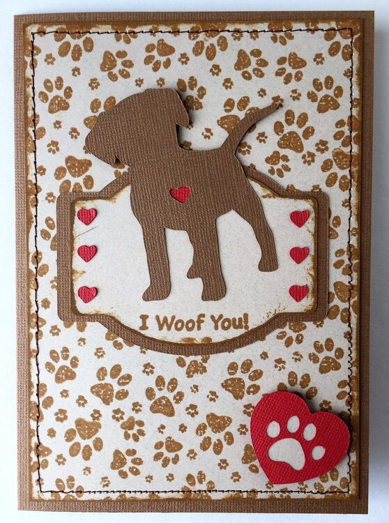 Dog Valentine&#039;s Day card