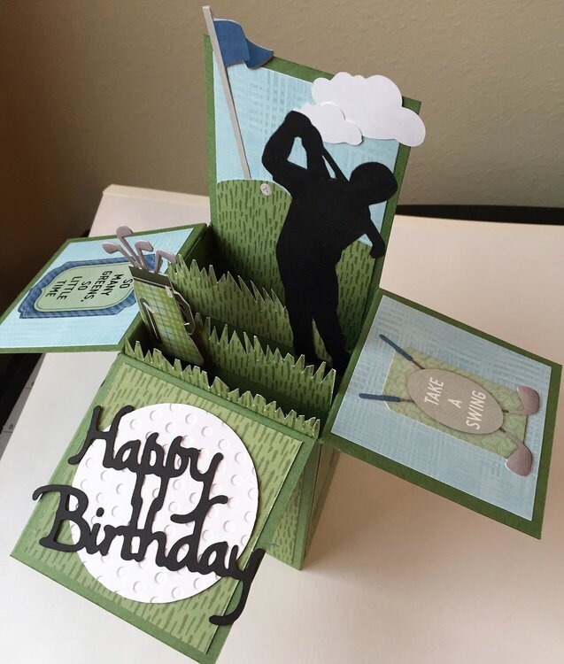 Golf Birthday Box Card