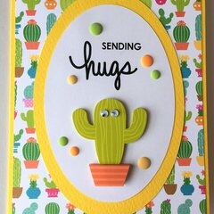 Sending Hugs cactus card