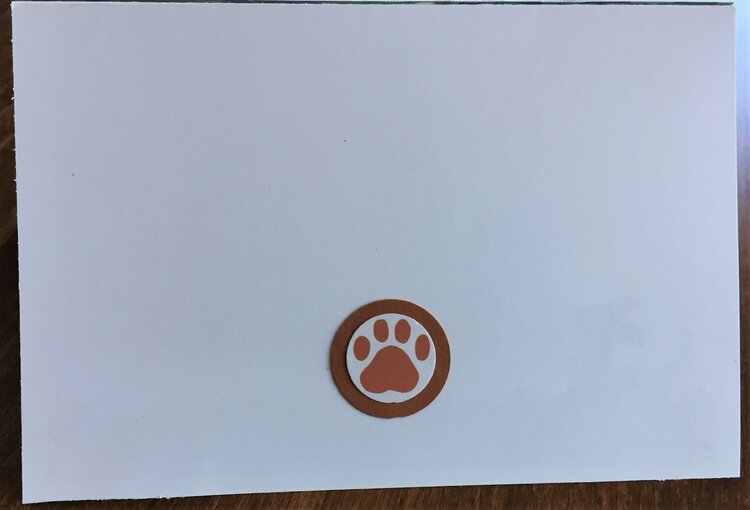 Hello card with dog - back
