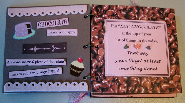 Chocolate Mini Quote Booklet/Birthday Card Pgs 4-5
