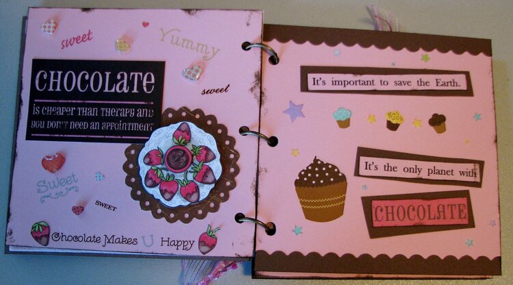 Chocolate Mini Quote Booklet/Birthday Card Pgs 8-9