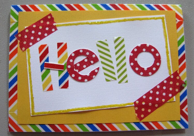 Hello Card for NSD Washi Challenge