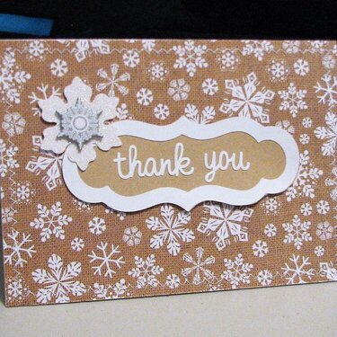 Wintry Thank You Card