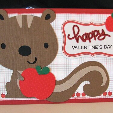 Squirrel Valentine&#039;s Day card