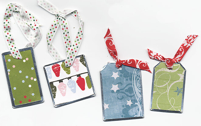 Christmas Tags made with Making Memories Tag Maker