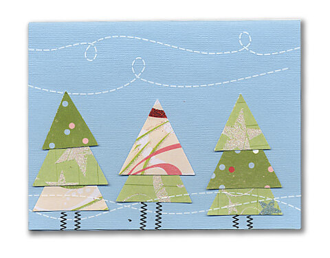 Christmas Card with Trees