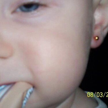 Elise had her ears pierced