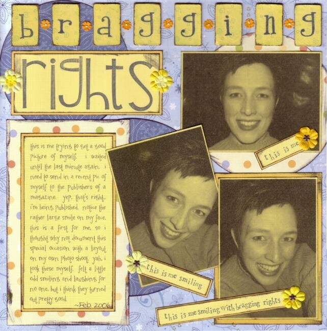 bragging rights (as seen in canandian scrapbooker)
