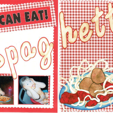 All you can eat Spaghetti(2 PAGE SPREAD)
