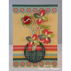 Flowered Thankyou card