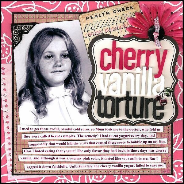 Cherry Vanilla Torture {Color Combo, Journaling, Childhood}