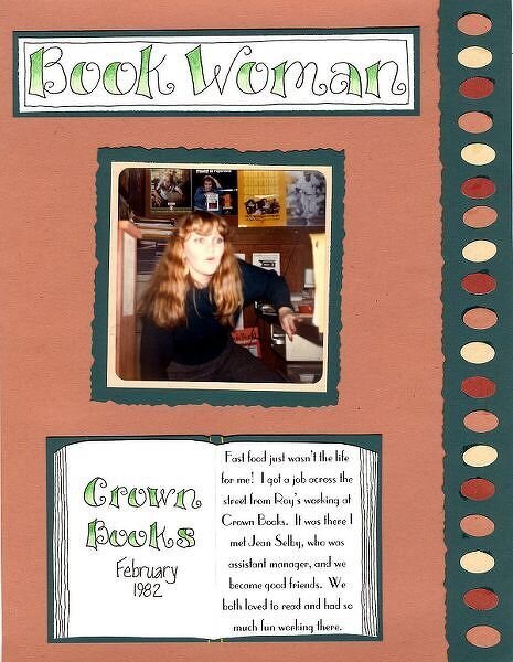 Book Woman {Re-do of older scrapbook page}