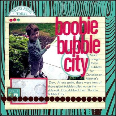 Boobie Bubble City {Color Combo Challenge}