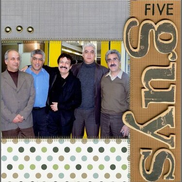 Five Guys {DW 2007, Pub Color Combo, ABC, Stash Challenges}