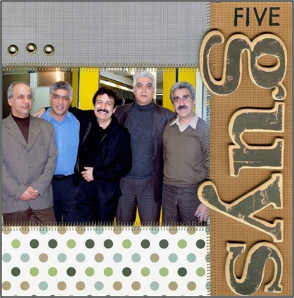 Five Guys {DW 2007, Pub Color Combo, ABC, Stash Challenges}
