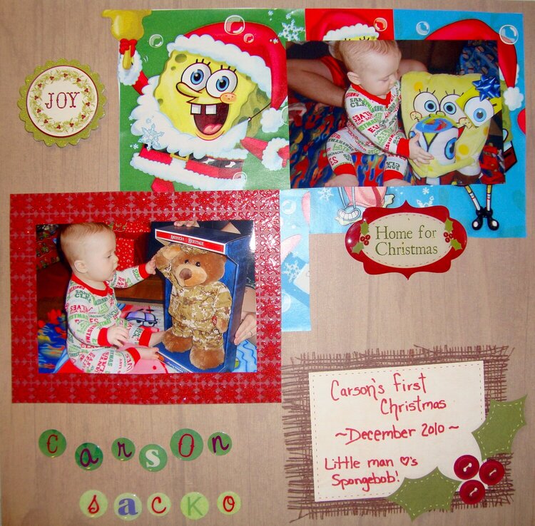 Carson&#039;s First Christmas (w/Spongebob!)