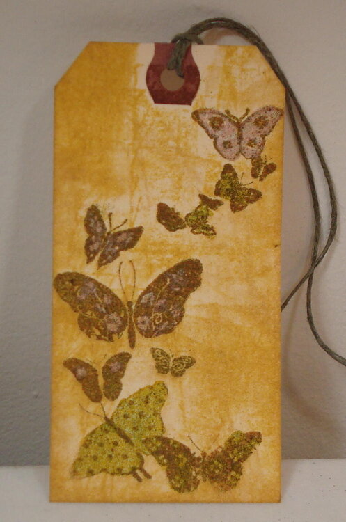 Distressed Butterfly Tag