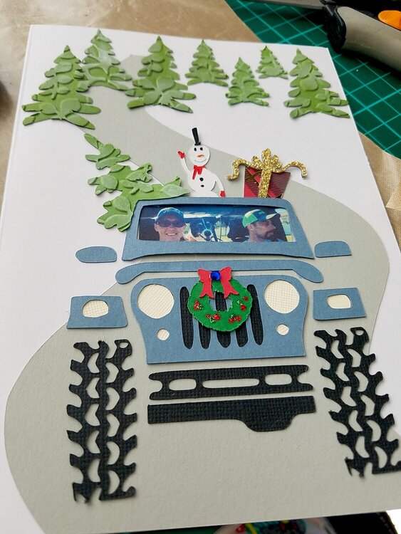 Christmas card Jeep