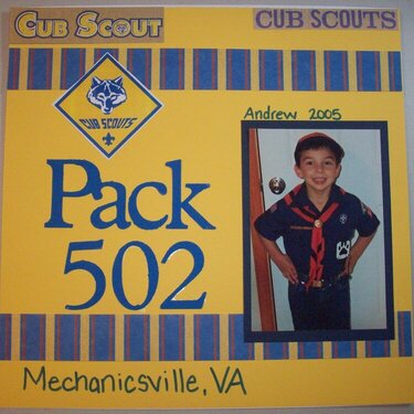 Cub Scout Cover Page