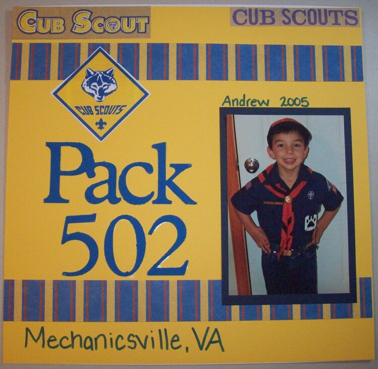 Cub Scout Cover Page