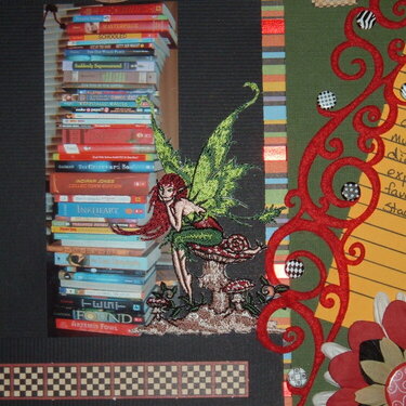Close up of Books page