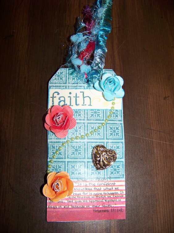 Faith Tag (Reverse side of Friendship tag)