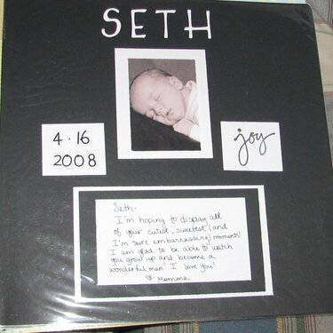 Cover Page of Seth&#039;s scrapbook