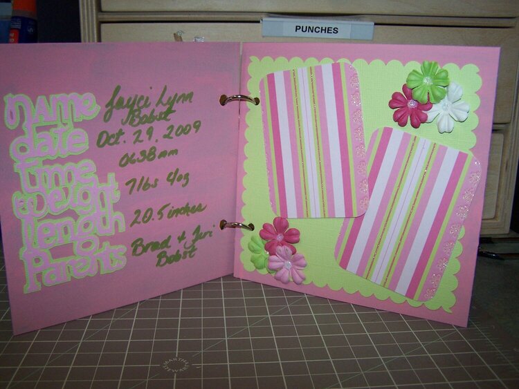 Inside of chipboard card