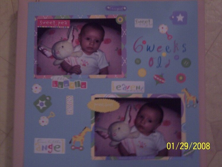 One of the 1st pages i ever created! From Mariyah&#039;s baby book