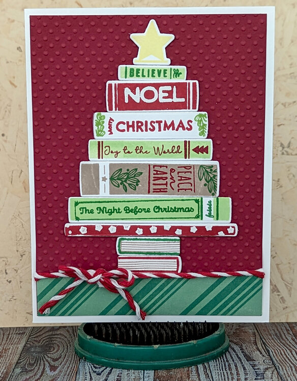 Book tree Christmas card