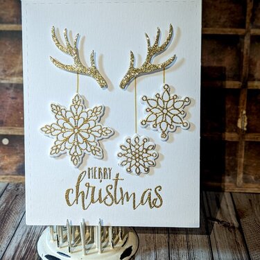 Deer Antler Christmas Card