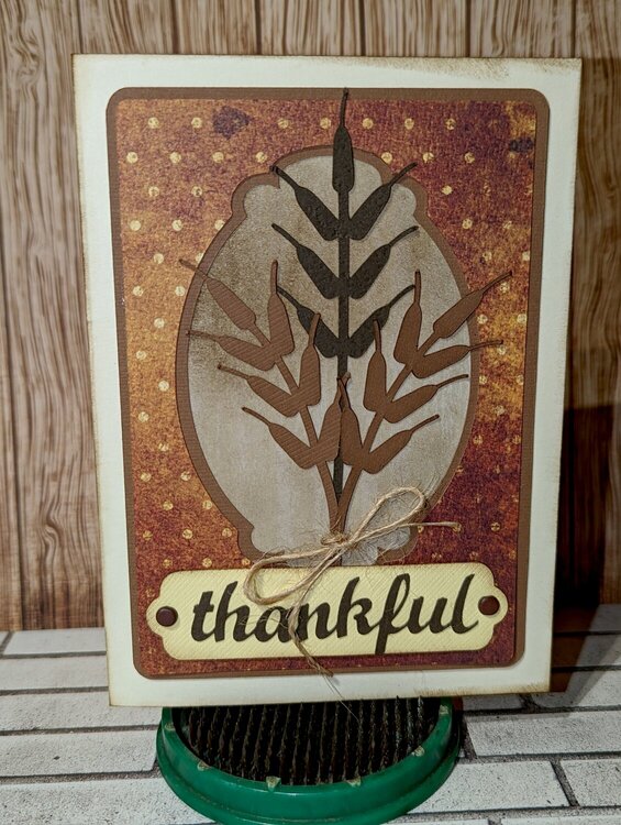 Thanksgiving Wheat Stalk card