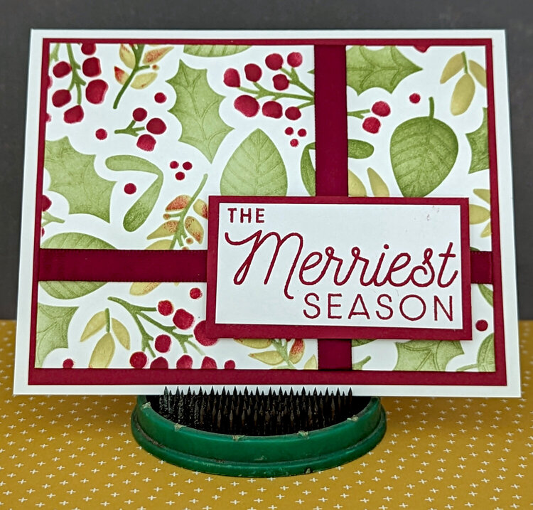 Stenciled Christmas Card