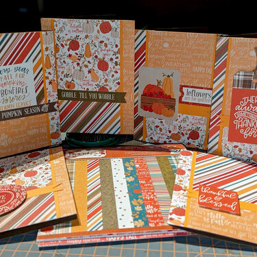 Thanksgiving Cards using Sheetload of cards template