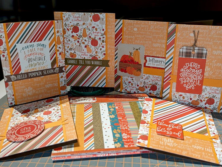 Thanksgiving Cards using Sheetload of cards template