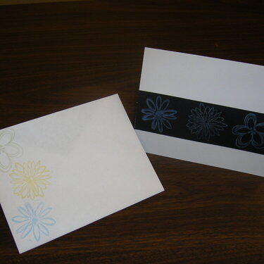 Blank card with matching envelope