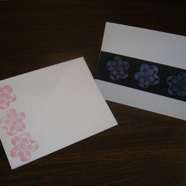 Blank card with matching envelope