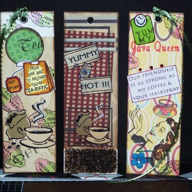 1st set of coffee bookmarks..
