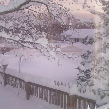 Snow from side window..