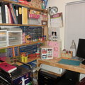 My messy scrapbook room