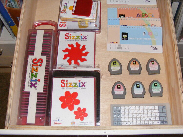 Cricut &amp; Sizzix accessory drawer...
