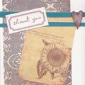 Sunflower thank you card