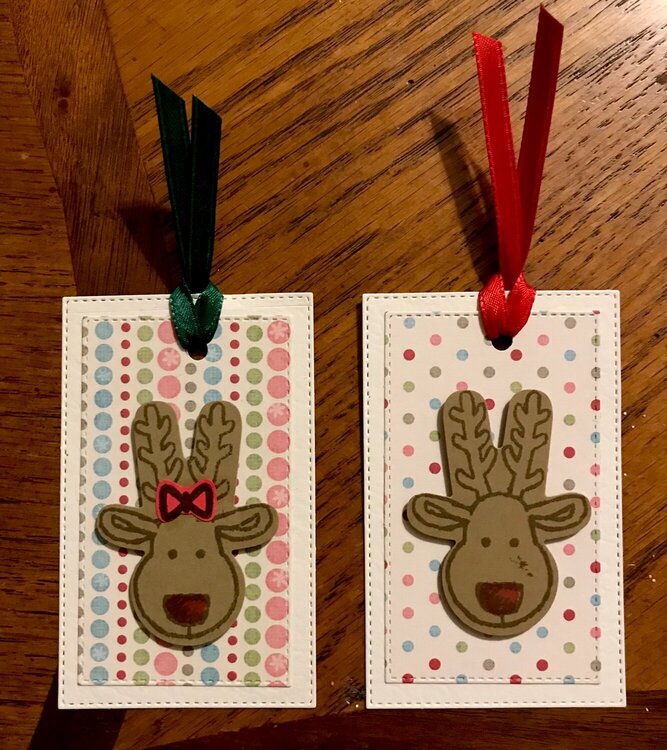 Reindeer Christmas tags