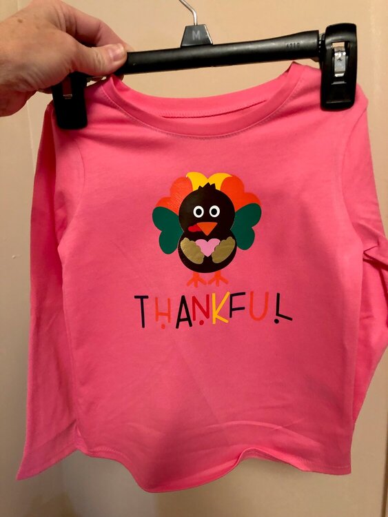 THANKFUL turkey shirt for Zoey