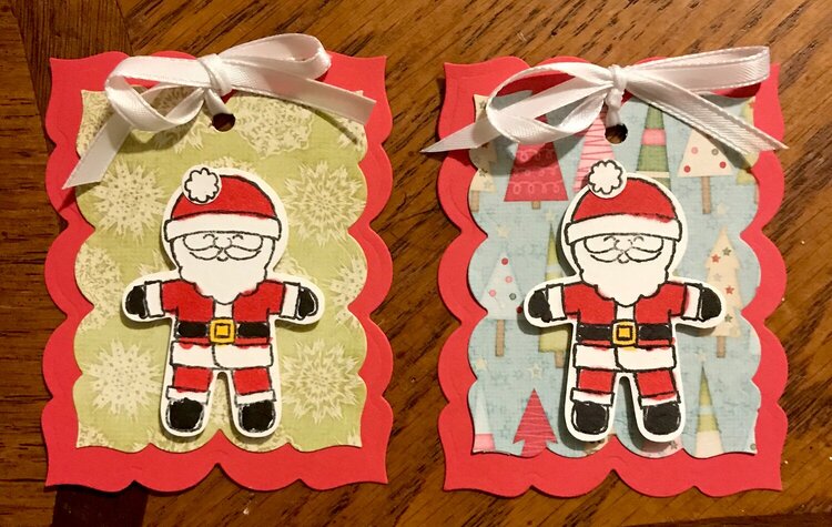 Santa Christmas tags