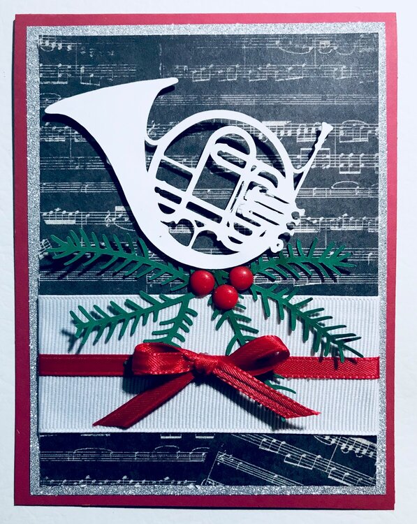 French horn card