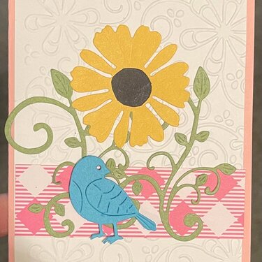 Bird and flower card