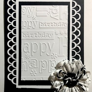 B&amp;W birthday card